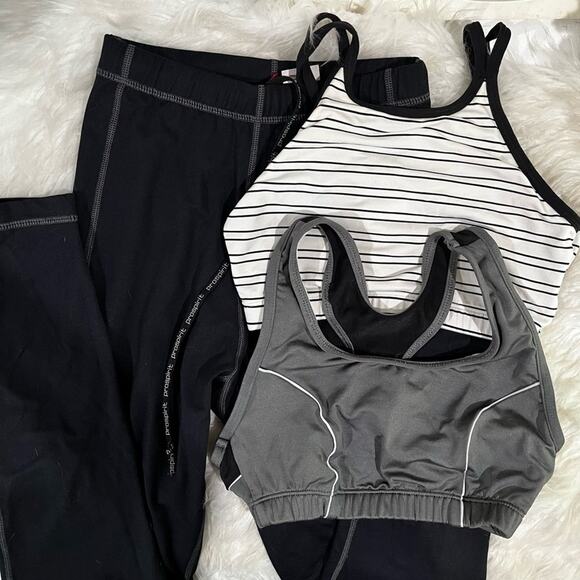 NEW ASICS Everlast Athletic Workout Gym Running Sports Bra Top Pants Set Bundle - Picture 7 of 16